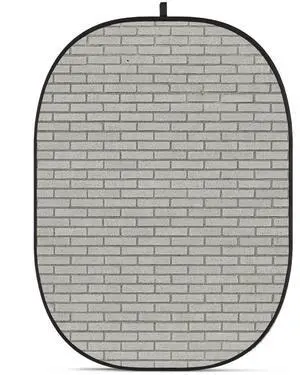 Glow CBA-WB0012 5x6.5' Fabric Collapsible Backdrop, Brick Wall