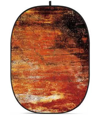 Glow CBA-WR0001 5x6.5' Fabric Collapsible Backdrop, Rusty Wall