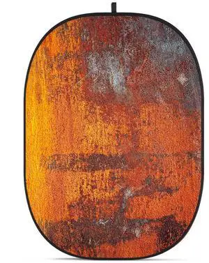 Glow CBA-WR0002 5x6.5' Fabric Collapsible Backdrop, Rusty Wall