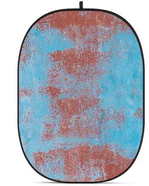 Glow CBA-WR0005 5x6.5' Fabric Collapsible Backdrop, Rusty Wall