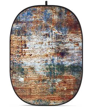 Glow CBA-WR0003 5x6.5' Fabric Collapsible Backdrop, Rusty Wall