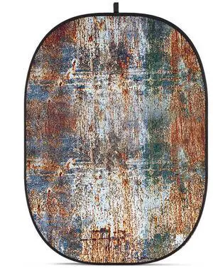Glow CBA-WR0004 5x6.5' Fabric Collapsible Backdrop, Rusty Wall