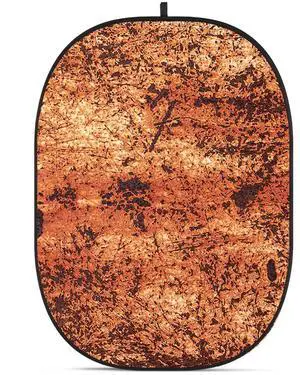 Glow CBA-WR0009 5x6.5' Fabric Collapsible Backdrop, Rusty Wall