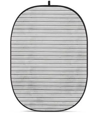 Glow CBA-WW0003 5x6.5' Fabric Collapsible Backdrop, Wooden Wall