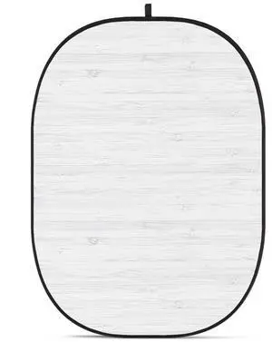 Glow CBA-WW0005 5x6.5' Fabric Collapsible Backdrop, Wooden Wall
