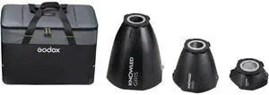 Godox Reflectors 15,30,60 Kit for KNOWLED MG1200BI With Bag