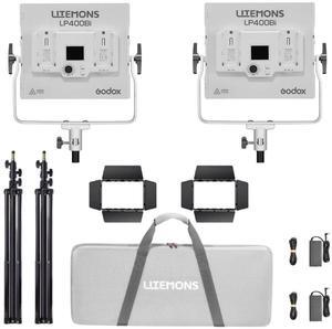 Godox Litemons LP400Bi 36W Bi-Color LED 2-Light Panel Kit #LP400BI K2
