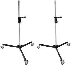 Godox 240FS 7.9' Wheeled Light Stand, 2-Pack