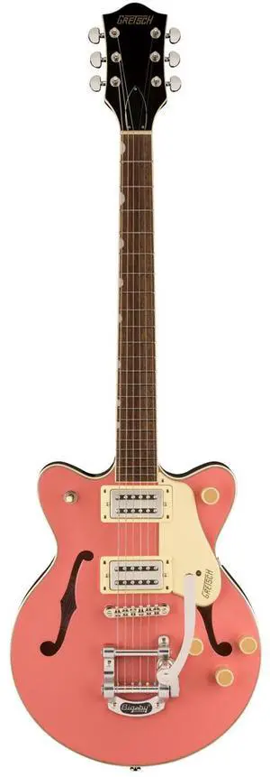 Gretsch G2655T Streamliner Center Block Jr. Double-Cut with Bigsby Electric Guitar, Coral
