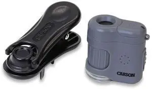 Carson MicroMini HookUpz 20X Microscope, Black/Grey,
