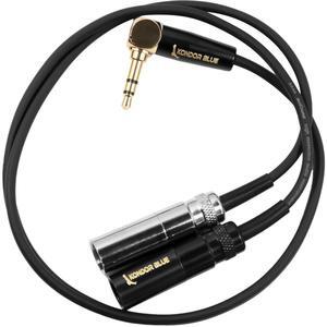 Kondor Blue Dual Mini XLR to Right Angle 3.5mm Stereo TRS Channel Splitter