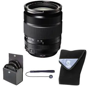 Fujifilm XF 18-135mm f/3.5-5.6 R LM OIS WR Lens, Bundle with 67mm Digital Essentials Filter Kit and 19x19" Lens Wrap