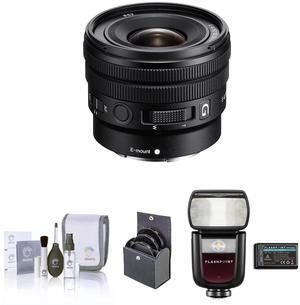 Sony E 10-20mm f/4 PZ G Lens for Sony E with Zoom Li-on III R2 TTL Flash Kit