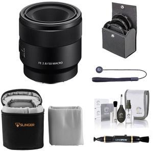 Sony FE 50mm f/2.8 Macro Lens for Sony E with Essentials Kit #SEL50M28 EK