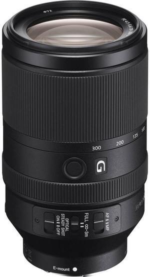 Sony FE 70-300mm f/4.5-5.6 G OSS Lens, Black w/72mm Filter Kit, 19x19" Lens Wrap
