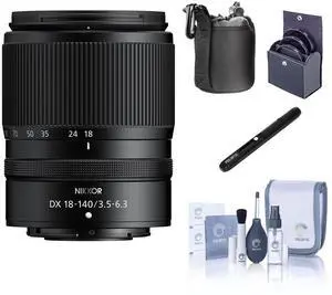 Nikon NIKKOR Z DX 18-140mm f/3.5-6.3 VR Lens, Bundle with ProOptic 62mm Digital Essentials Filter Kit, Lens Pouch, Lens Cleaner, Cleaning Kit