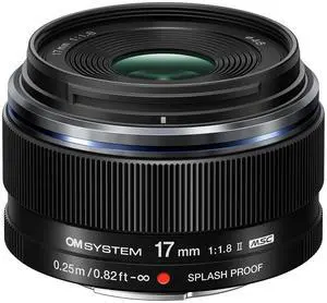 OM SYSTEM M.Zuiko Digital 17mm f/1.8 II Lens for Micro Four Thirds #V336020BW000