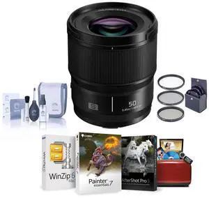 Panasonic LUMIX S 50mm f/1.8 Lens for L Mount, Bundle with ProOptic 67mm Filter Kit, Mac Software Kit, Filter Kit, Cleaning Kit