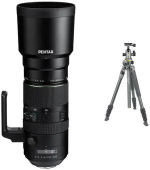 Pentax HD Pentax-D FA 150-450mm f/4.5-5.6 ED DC AW Lens, Bundle with Vanguard ALTA PRO 2+ 263AB100 3-Section Aluminum Tripod