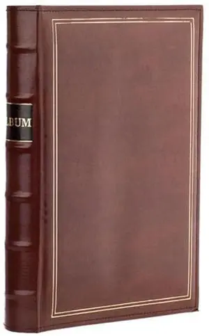 Pioneer Photo Album Bonded Leather Bi-Directional Memo 3 Ring Photo Album, Holds 204 4x6" Photos, 3 Per Page, Tan