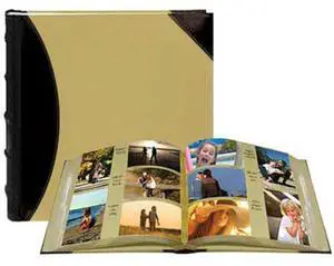 Pioneer Photo Album Sewn BookBound Photo Album, Fabric Leatherette Cover, Holds 500 4x6" Photos, 5 Per Page, Color: Black/Beige. (Case Of 6) Pioneer Photo Album Sewn BookBound Photo Album, Fabric Leatherette Cover, Holds 500 4x6" Photos, 5 Per Page, Color: Black/Beige. (Case Of 6)