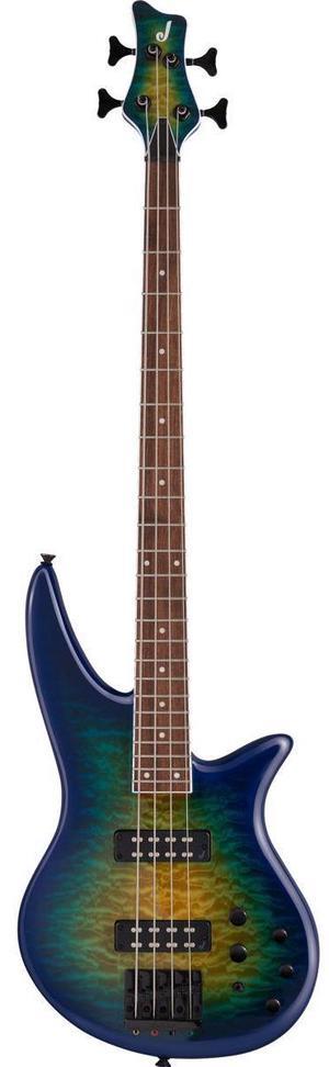 Jackson X Series Spectra Bass SBXQ IV Electric Guitar, Laurel, Amber Blue Burst