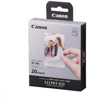 Canon XC-20L Color Ink/Paper Set for SELPHY QX20 Photo Printer, 20 Sheets
