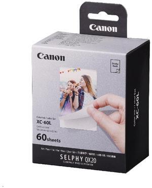 Canon XC-60L Color Ink/Paper Set for SELPHY QX20 Photo Printer, 60 Sheets