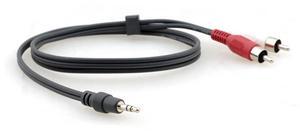 Kramer Electronics C-A35M/2RAM 3.5mm Stereo Audio to 2 RCA Breakout Cable, 35'