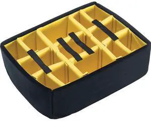 Pelican 1565 Padded Divider Set for 1560 Cases - Yellow/Black #015600-4050-000