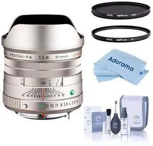 Pentax HD Pentax-FA 31mm f/1.8 Limited Lens, Silver, Bundle with Hoya 58mm UV and CPL Filters