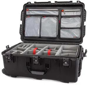 Nanuk Wheeled 963 Waterproof Hard Case w/Lid Organizer & Padded Dividers, Black