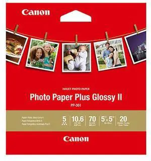 Canon Photo Paper Plus II Glossy Surface Gloss Inkjet Photo Paper, 20 Sheets