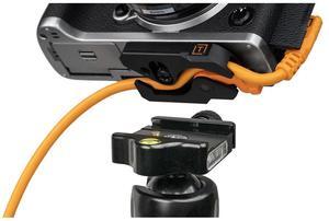 Tether Tools LeverLock Plate & Optima 10G 15' USB-C Straight to RA Cable, Orange