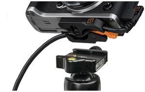 Tether Tools LeverLock Plate & Optima 10G 31' USB-C Straight to RA Cable, Black