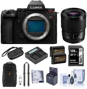 Panasonic LUMIX S5II Mirrorless Camera w/LUMIX S 50mm f/1.8 Lens, Essentials Kit