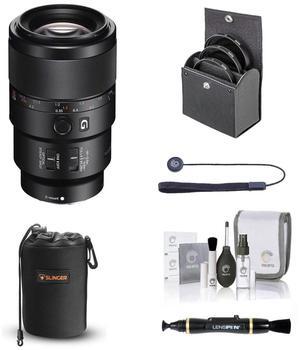 Sony FE 90mm f/2.8 Macro G OSS Lens, Bundle with 62mm Filter Kit, Lens Case, Cleaning Kit, Lens Cleaner, Lens Cap Tether
