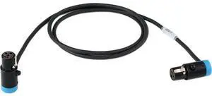 Cable Techniques 24" Low-Profile TA3F to TA5F "Camera Hops" Cable, Blue Caps