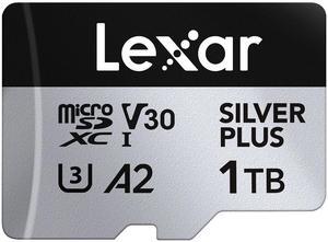 Lexar Professional SILVER PLUS UHS-I V30 microSDXC Card with SD Adapter