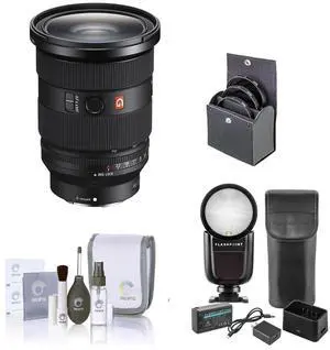 Sony FE 24-70mm f/2.8 GM II Lens, Bundle with Flashpoint Zoom Li-on X R2 TTL Flash, 82mm Filter Kit, Cleaning Kit