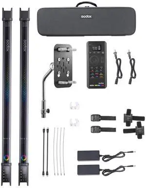 Godox Godox TL60 RGB Tube Light 2-Light Kit with Gooseneck 2-Light Bracket