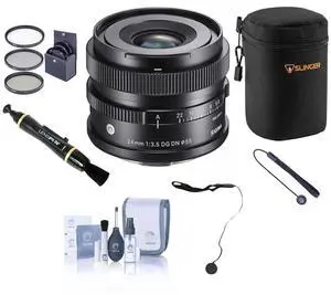 Sigma 24mm f/3.5 DG DN Contemporary Lens for Sony E with Accessories Kit