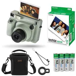 Fujifilm Instax Wide 400 Instant Film Camera + 20x Instax Wide Film + Camera Bag