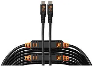 Tether Tools TetherPro Optima 10G 31' USB-C Straight to USB-C Straight Cable, Black