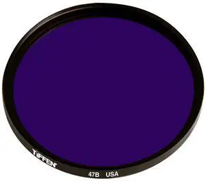 Tiffen 49mm #47 Glass Filter - Dark Blue #4947B