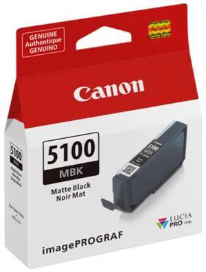 Canon Lucia PRO II PFI-5100 14.4ml Pigment Ink Tank for PRO-310, Matte Black