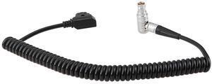 CAMVATE Coiled D-Tap to Right-Angle 4-Pin Power Cable for C300 Mark II Camera