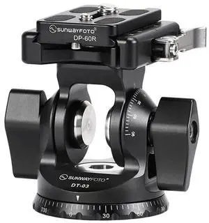 SunwayFoto DT-03 Two-Way Tilt Head with Clamp and Quick Release Plate