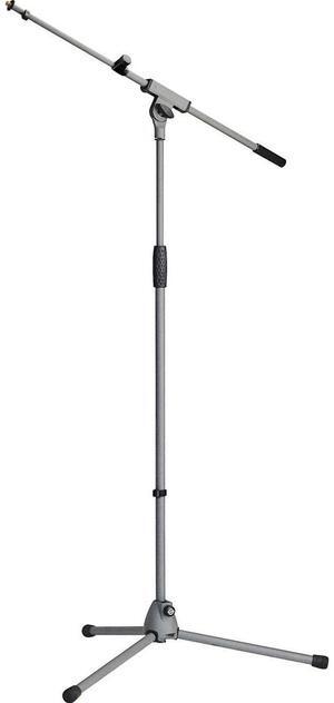 K&M 21080 Soft Touch Telescoping Tripod Mic Stand, 36.42-64.17" Height, Gray