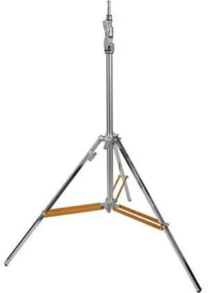Matthews Hollywood Beefy Baby Double Riser Steel Stand with Rocky Mountain Leg, Supports 22 lbs, Maximum Height 104" (8.7'), Chrome